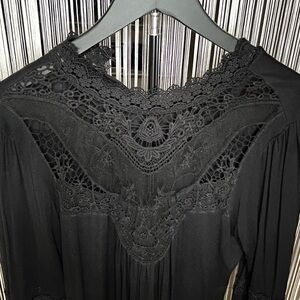 Elegant Black Lace Blouse